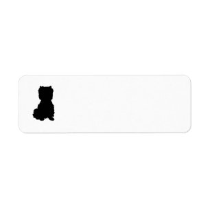 Westie Silhouette Return Address Label
