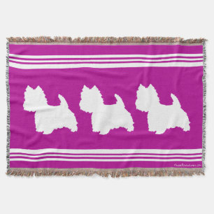 Westie Silhouette Throw Blanket
