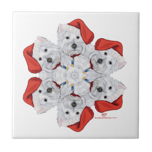 Westie Snowflake Tile