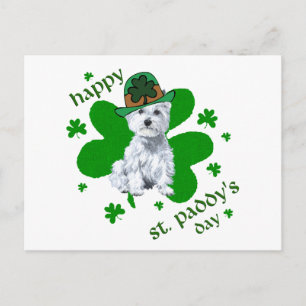 Westie St Patricks Day Postcard