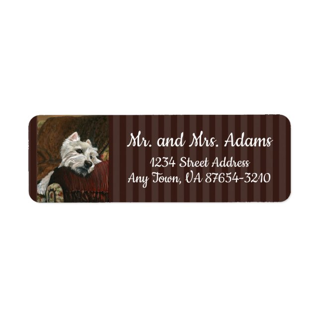 Westie sur canapé (Devant)