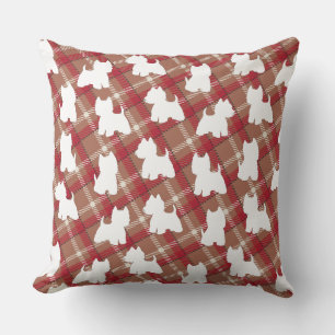 Westie tartan cushion