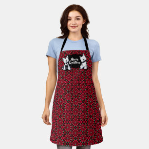 Westie Terrier Christmas Apron