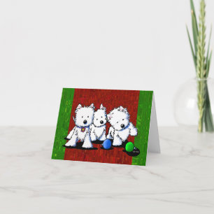 Westie Terrier Trio Christmas Cards