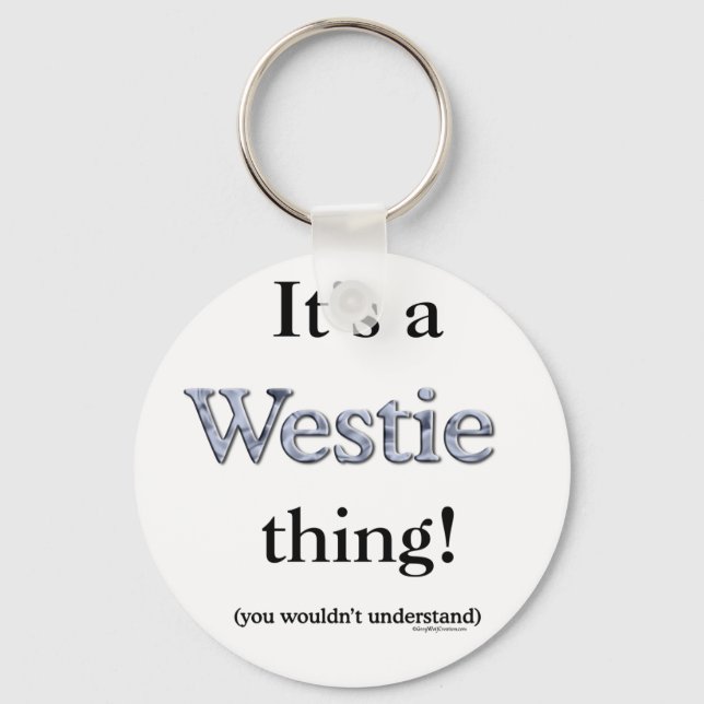 Westie Thing Keychain (Front)