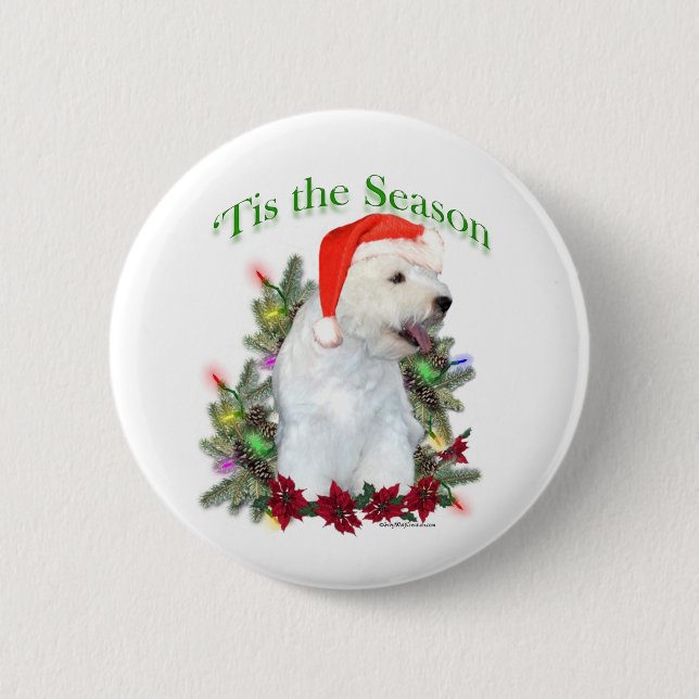 Westie 'Tis the Season - Button (Front)