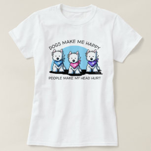 Westie Trio Dog Lovers KiniArt T-Shirt