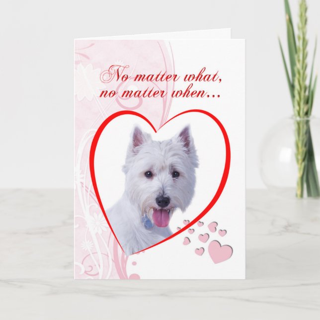 Westie Valentine Holiday Card (Front)