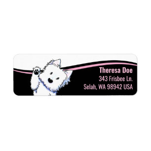Westie Wave Address Label