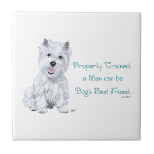 Westie Wisdom Ceramic Tile