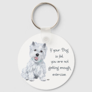 Westie Wisdom - Fat Dog? Keychain