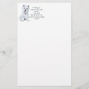 Westie Wisdom - Wagging Tail or Tongue? Stationery