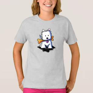 Westie with Bone KiniArt T-Shirt