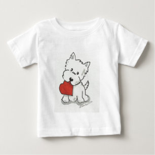 Westie With Heart Baby T-Shirt