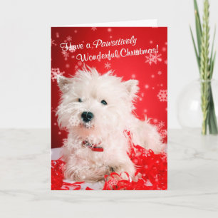 Westie Wonderful Christmas Wishes2 Customize It #2 Holiday Card