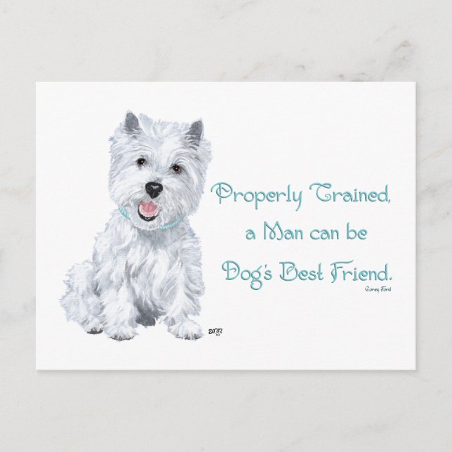Westie Words of Wisdom Postcard (Front)