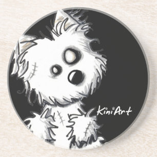 Westie Zombie Dog Coaster