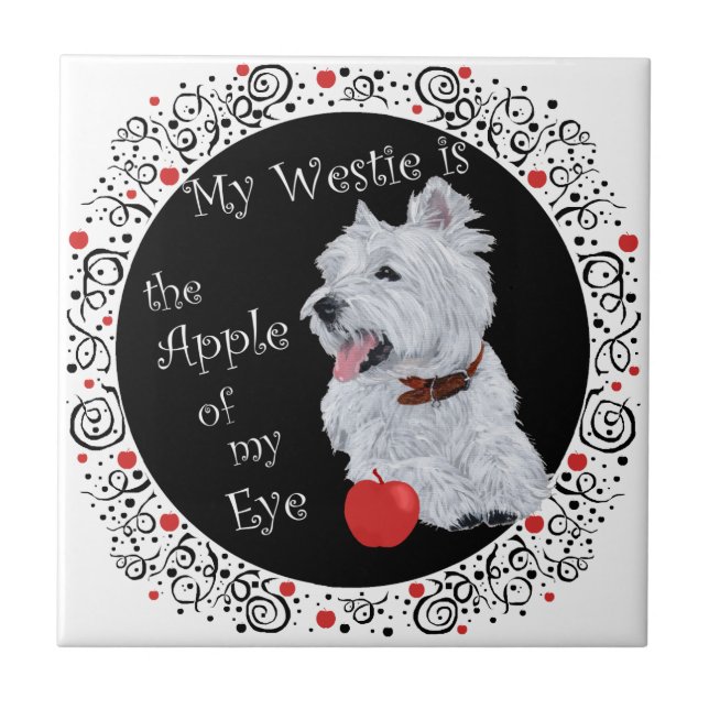 Westies Apple of My Eye TILE (Front)