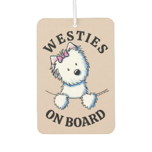 Westies On Board  Air Freshener