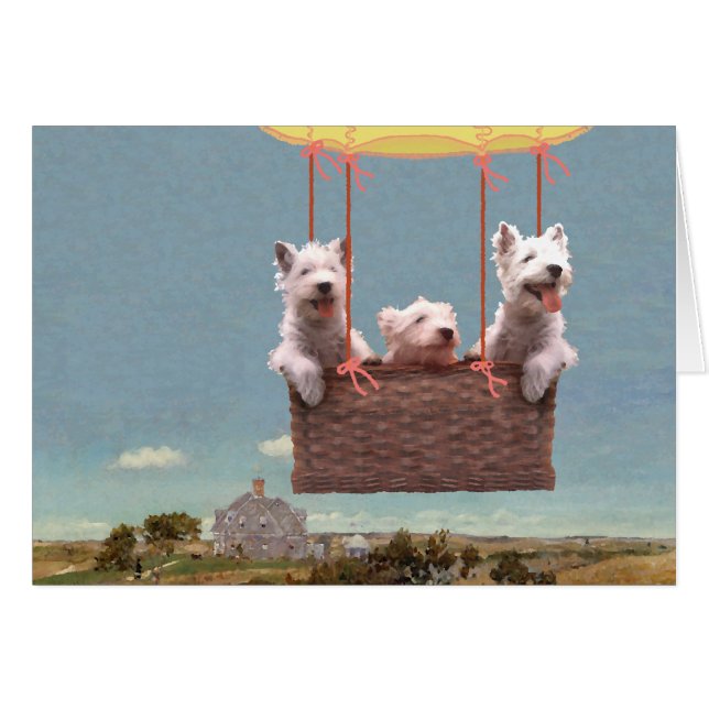 Westies Up dans un ballon (Devant horizontal)