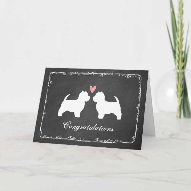 Westies Wedding Congratulations Card (Front)