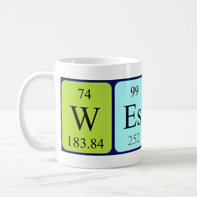 Westin tasse de nom de table périodique (Gauche)