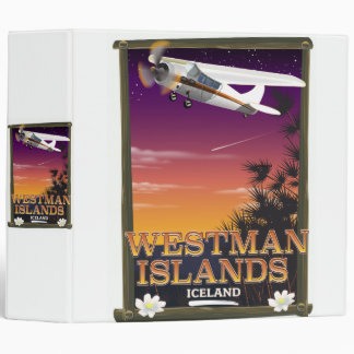 Westman Islands Iceland travel poster Binder