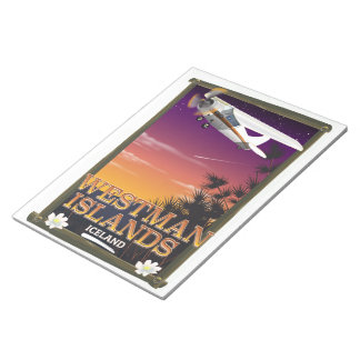 Westman Islands Iceland travel poster Notepad