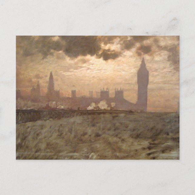 Westminster Bridge - Giuseppe de Nittis Postcard (Front)