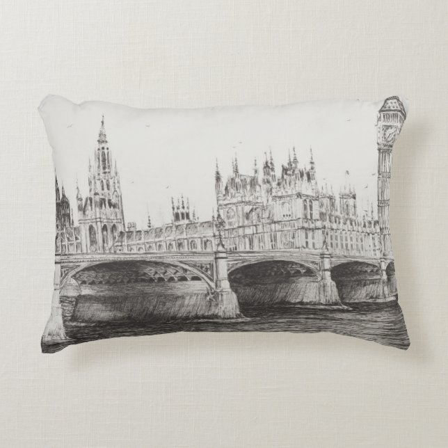 Westminster Bridge London UK. 30/10/2006 Accent Pillow (Front)