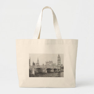Westminster Bridge London UK. 30/10/2006 Large Tote Bag