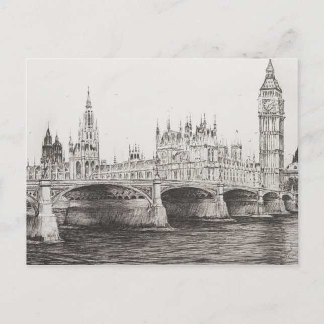 Westminster Bridge London UK. 30/10/2006 Postcard (Front)