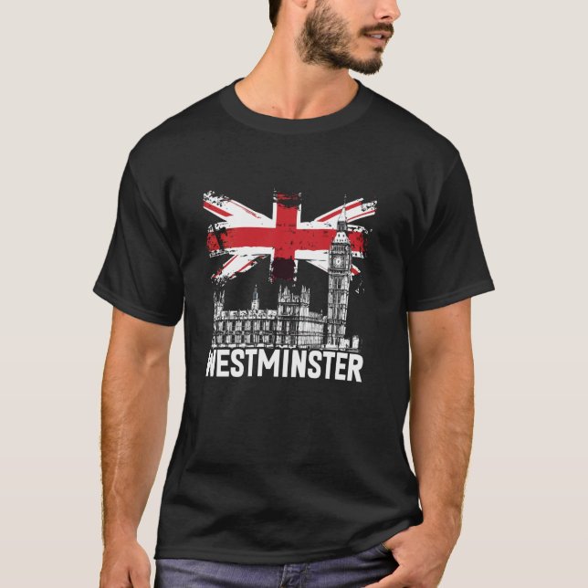Westminster + British Flag T-Shirt (Front)
