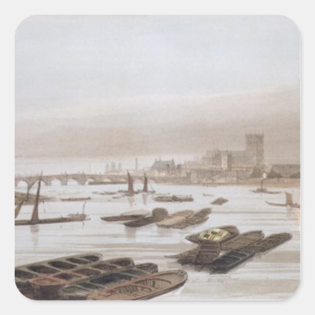 Westminster from Waterloo Bridge, incorporating th Square Sticker (Front)