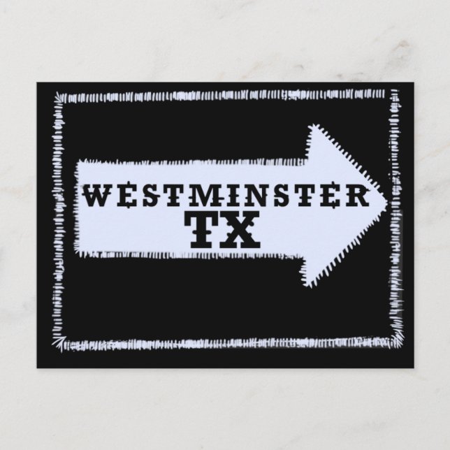 Westminster (Texas) Patch Postcard (Front)