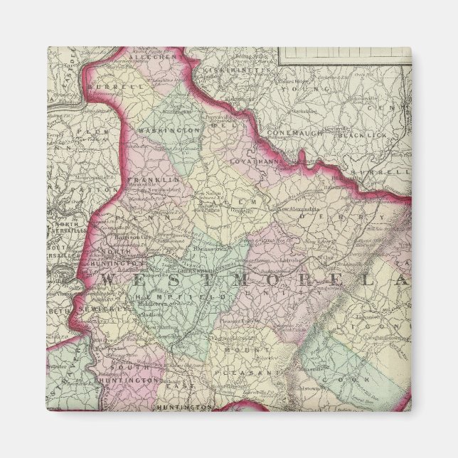 Westmoreland, Fayette counties Magnet (Front)