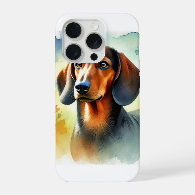 Westphalian Dachsbracke Dog 290824AREF106 - Waterc iPhone Case (Back)