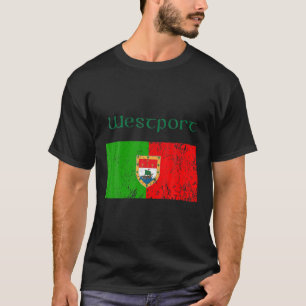 Westport, County Mayo Shamrock Ireland Flag, Craic T-Shirt