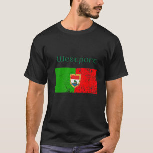 Westport, County Mayo Shamrock Ireland Flag, Craic T-Shirt