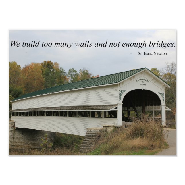 Westport Covered Bridge Inspiration Photo Print (Front)