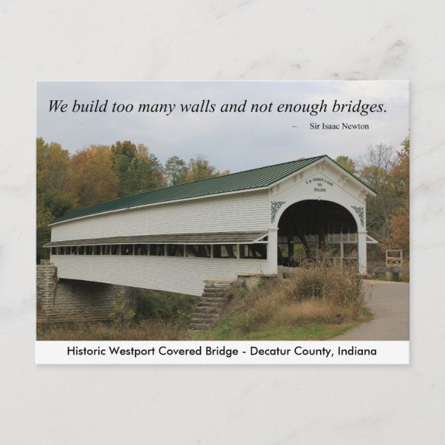 Westport Covered Bridge Postcard (Front)
