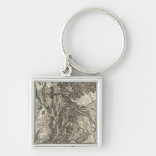 West's New Sectional and Topographical Map Of Utah Keychain