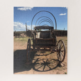 Westward Ho! Remnant of an old covered wagon. Jigsaw Puzzle