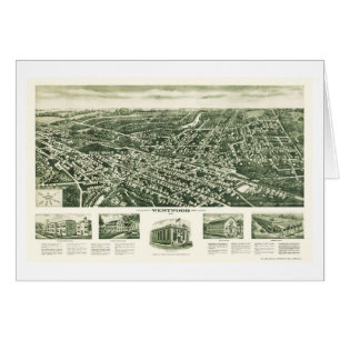 Westwood, carte panoramique de NJ - 1924