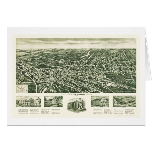 Westwood, NJ Panoramic Map - 1924 (Front Horizontal)