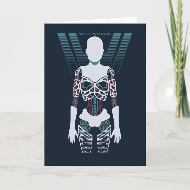 Westworld | Android Skeleton Over Logo Card (Front)