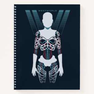 Westworld   Android Skeleton Over Logo Notebook