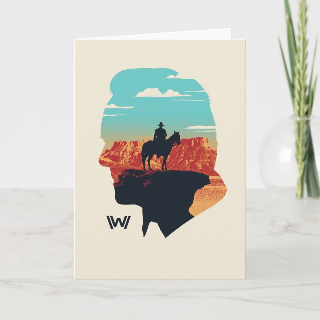 Westworld | Dr. Ford Silhouette Of Man in Black Card (Front)