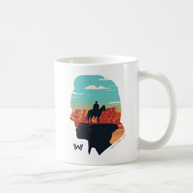 Westworld | Dr. Ford Silhouette Of Man in Black Coffee Mug (Right)