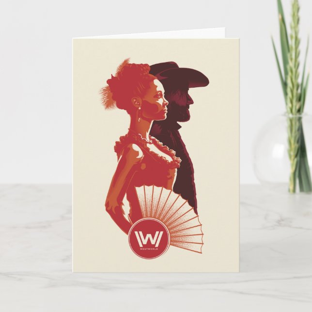 Westworld | Maeve & Hector Stencil Portrait Card (Front)